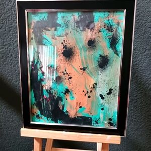 Framed 8x10 handpainted original by up and coming artist Xavier Rays